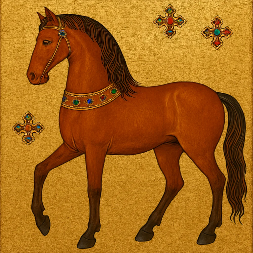 A finished equestrian portrait
